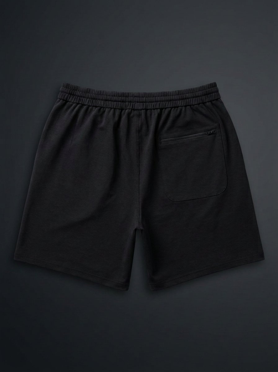 Training Shorts, back view with zip pocket